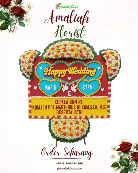 Papan Bunga Pernikahan Lorog